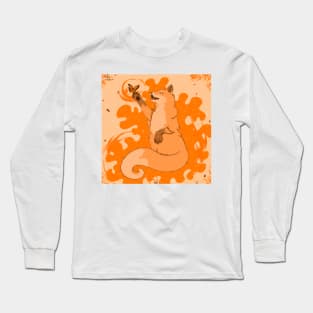 Cute fox with butterfly Long Sleeve T-Shirt